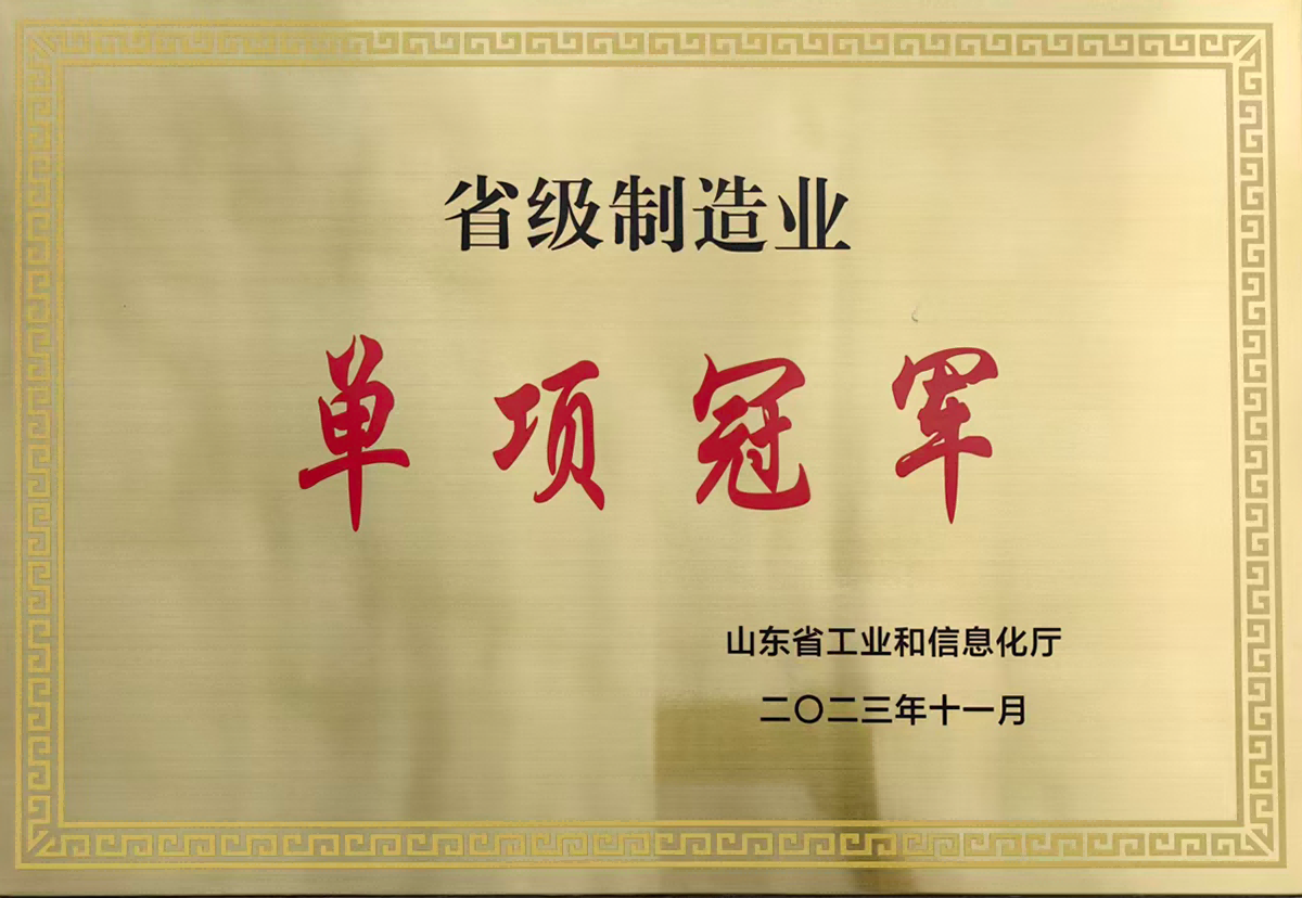 省級制造業(yè)單項冠軍